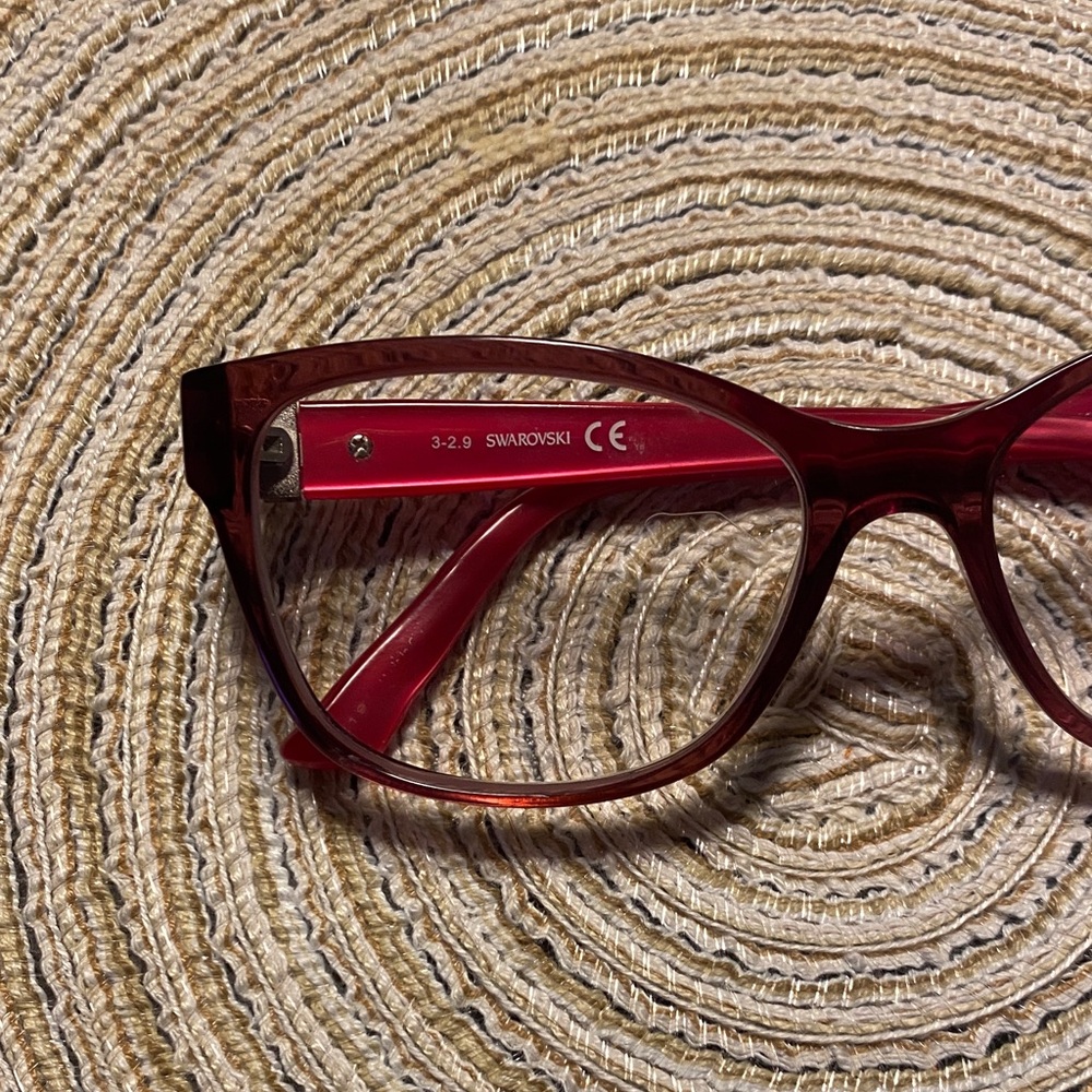 Swarvoski Burgundy Women's Glasses - Picture 4 of 8